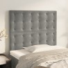 Tête de lit Gris clair 80x5x118/128 cm Velours 623266623266
