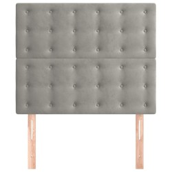 Tête de lit Gris clair 80x5x118/128 cm Velours 623266623266