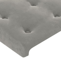 Tête de lit Gris clair 80x5x118/128 cm Velours 623266623266