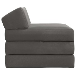 Canapé-lit pliable Gris foncé 200 x 70 x 10 cm Velours 623268623268