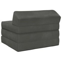 Canapé-lit pliable Gris foncé 200 x 70 x 10 cm Velours 623268623268