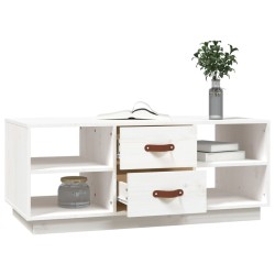 Table basse Blanc 100x50x41 cm Bois massif de pin 623270623270