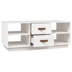 Table basse Blanc 100x50x41 cm Bois massif de pin 623270623270