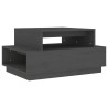 Table basse Gris 80x55x40,5 cm Bois massif de pin 623272623272