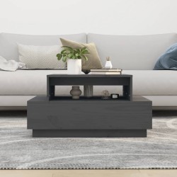 Table basse Gris 80x55x40,5 cm Bois massif de pin 623272623272