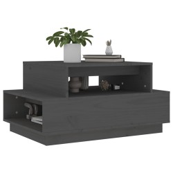 Table basse Gris 80x55x40,5 cm Bois massif de pin 623272623272