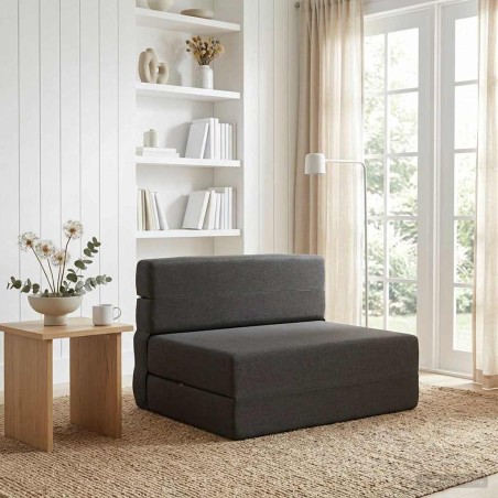 Canapé-lit pliable Gris foncé 70 x 72 x 60 cm Tissu 623276623276