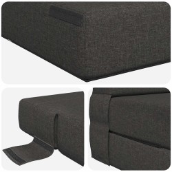 Canapé-lit pliable Gris foncé 70 x 72 x 60 cm Tissu 623276623276