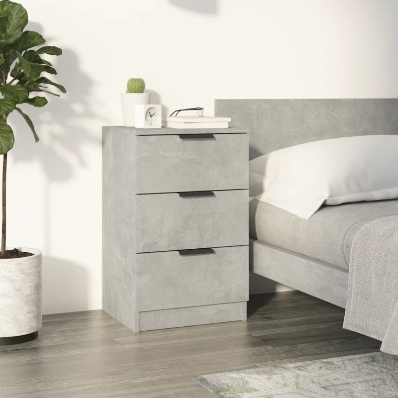 Table de chevet Gris béton 40x36x65 cm 623282623282