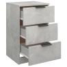 Table de chevet Gris béton 40x36x65 cm 623282623282