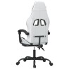 Chaise de jeu pivotante et repose-pied Blanc et noir Similicuir 623283623283