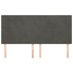 Tête de lit Gris foncé 180 x 5 x 118/128 cm Velours 623285623285