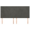 Tête de lit Gris foncé 180 x 5 x 118/128 cm Velours 623285623285