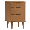 Table de chevet MOLDE Marron 40x35x65 cm Bois de pin solide 623286623286