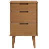 Table de chevet MOLDE Marron 40x35x65 cm Bois de pin solide 623286623286
