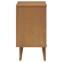 Table de chevet MOLDE Marron 40x35x65 cm Bois de pin solide 623286623286