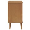 Table de chevet MOLDE Marron 40x35x65 cm Bois de pin solide 623286623286