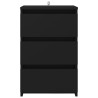 Table de chevet noir 40x35x62,5 cm bois d'ingénierie 623287623287