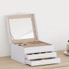 Boîte à bijoux 3 couches blanc 23x20,5x14 cm 623292623292