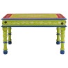 Table basse vert bois de manguier massif peint à la main 623296623296