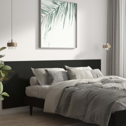 Tête de lit murale Noir 240x1,5x80 cm Bois d'ingénierie 623301623301