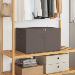 Boîte de rangement 2 pcs Gris 60 x 43 x 35 cm Tissu intissé 623303623303