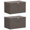 Boîte de rangement 2 pcs Gris 60 x 43 x 35 cm Tissu intissé 623303623303