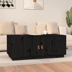 Table basse Noir 100x50x41 cm Bois massif de pin 623305623305