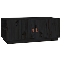 Table basse Noir 100x50x41 cm Bois massif de pin 623305623305