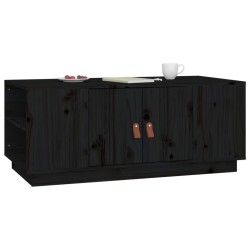 Table basse Noir 100x50x41 cm Bois massif de pin 623305623305