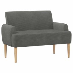 Canapé love seat avec capitonnage en boutons Gris foncé 623306623306