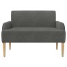 Canapé love seat avec capitonnage en boutons Gris foncé 623306623306