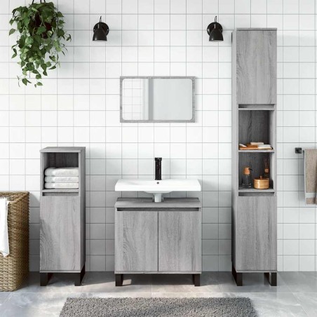 Armoire de bain sonoma gris 58x33x60 cm bois d'ingénierie 623307623307