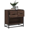 Table de chevet chêne marron 60x31x60 cm bois ingénierie métal 623308623308