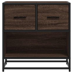 Table de chevet chêne marron 60x31x60 cm bois ingénierie métal 623308623308