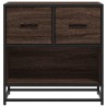 Table de chevet chêne marron 60x31x60 cm bois ingénierie métal 623308623308