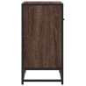 Table de chevet chêne marron 60x31x60 cm bois ingénierie métal 623308623308