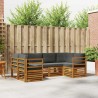 Ensemble de canapé d'angle 6 pcs Naturel et Anthracite 623309623309