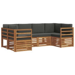 Ensemble de canapé d'angle 6 pcs Naturel et Anthracite 623309623309