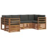 Ensemble de canapé d'angle 6 pcs Naturel et Anthracite 623309623309