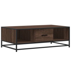 Table basse chêne marron 100x57x35cm bois d'ingénierie et métal 623315623315