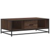 Table basse chêne marron 100x57x35cm bois d'ingénierie et métal 623315623315