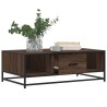 Table basse chêne marron 100x57x35cm bois d'ingénierie et métal 623315623315