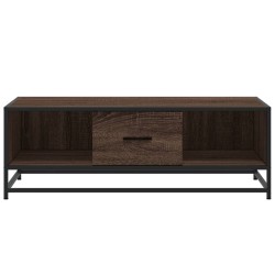Table basse chêne marron 100x57x35cm bois d'ingénierie et métal 623315623315