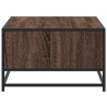 Table basse chêne marron 100x57x35cm bois d'ingénierie et métal 623315623315
