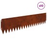 Bordure de Pelouse 10 pcs 103 x 25 cm Acier Rouillé 623316623316