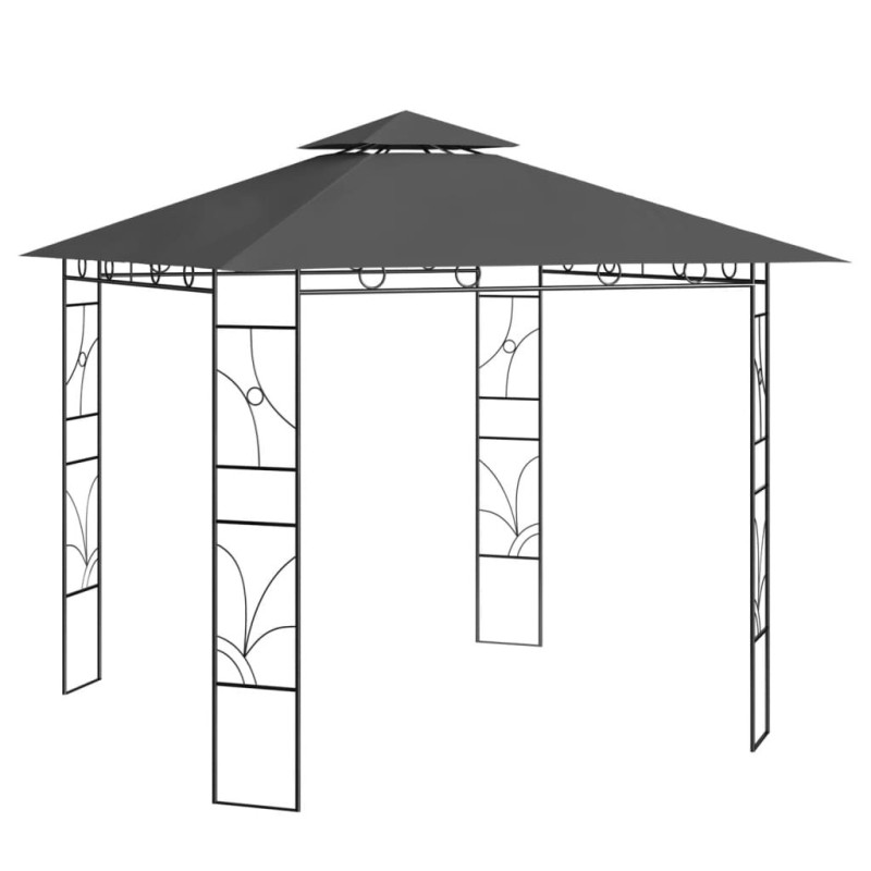 Belvédère 3x3x2,7 m Anthracite 160 g/m² 623317623317