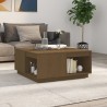 Table basse Marron miel 80x81x36,5 cm Bois massif de pin 623319623319