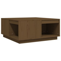Table basse Marron miel 80x81x36,5 cm Bois massif de pin 623319623319
