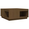 Table basse Marron miel 80x81x36,5 cm Bois massif de pin 623319623319
